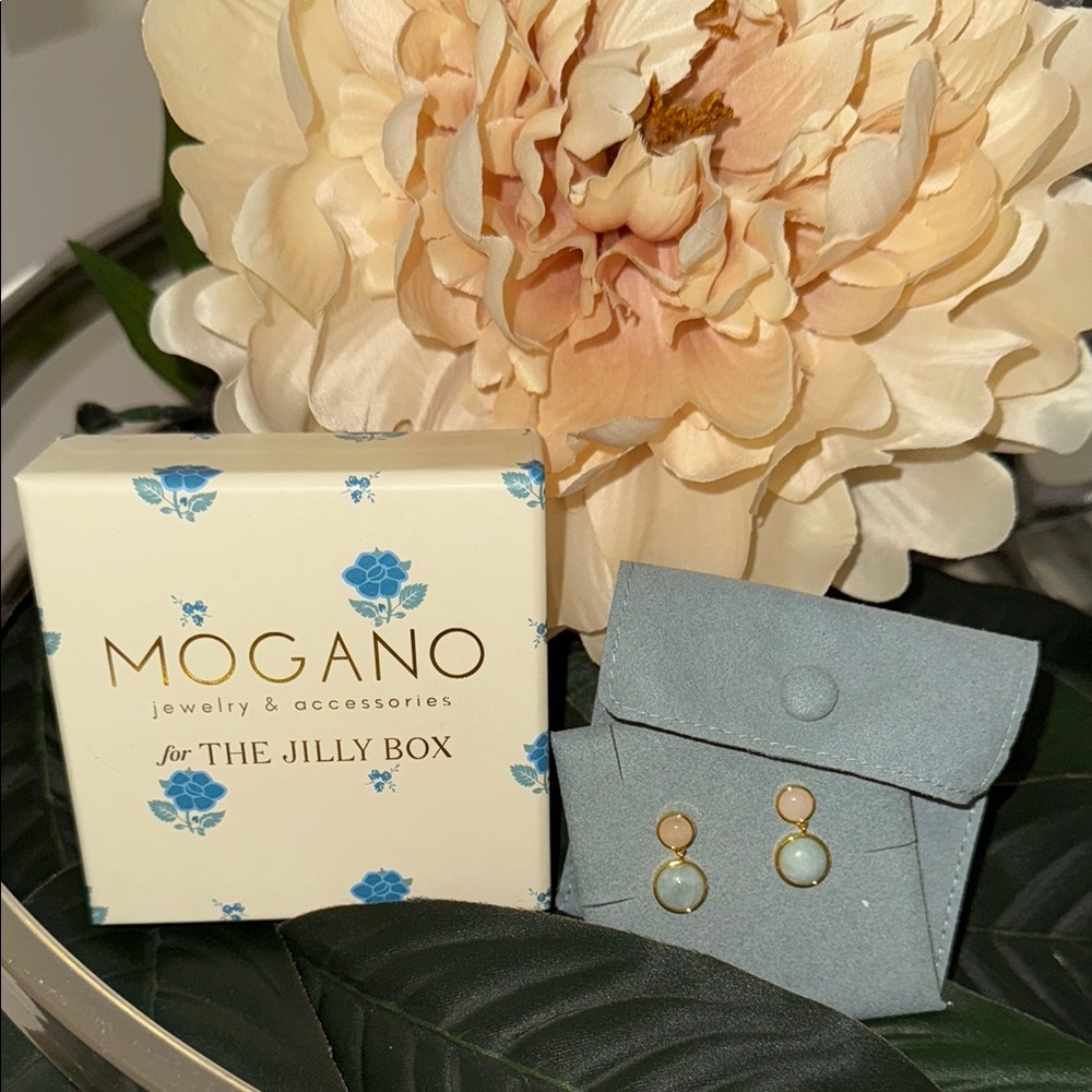 Mogano Gold and Blue Earrings